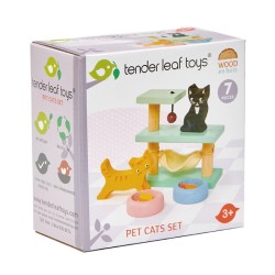 Tender Leaf Toys - Drewniane figurki do zabawy - kotki