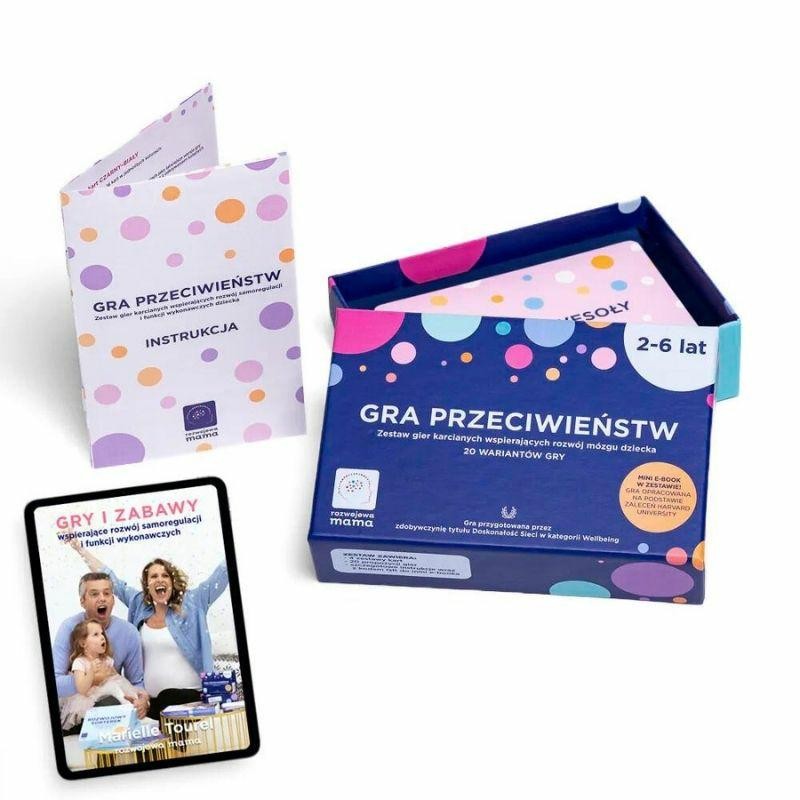 Rozwojowa Mama - Gra przeciwieństw - zestaw gier karcianych + mini e-book