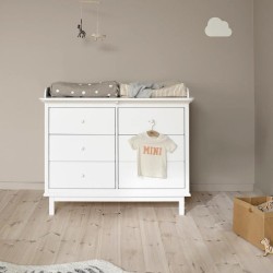 Oliver Furniture - Komoda Seaside z 6 szufladami i przewijakiem - white