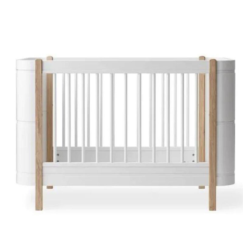 Oliver Furniture - Drewniane łóżeczko Wood Mini+ - white/oak