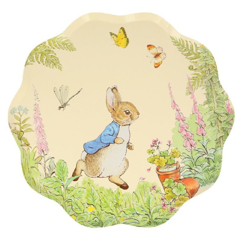 Meri Meri - Talerzyki papierowe 8szt. - Wielkanoc, Peter Rabbit™ In The Garden