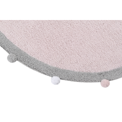 Lorena Canals - Dywan bawełniany Bubbly Soft Pink Ø 120 cm