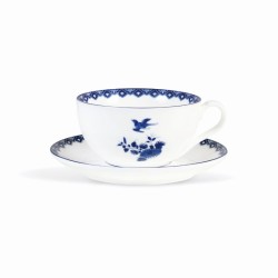 &k Amsterdam - Filiżanka i spodek z porcelany chińskiej Delftware 2szt., mały