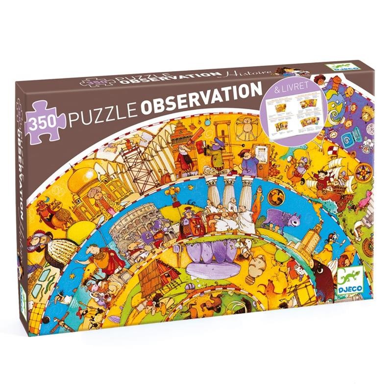 Djeco - Puzzle na okragło, 350el. - Historia Świata