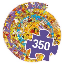 Djeco - Puzzle na okragło, 350el. - Historia Świata