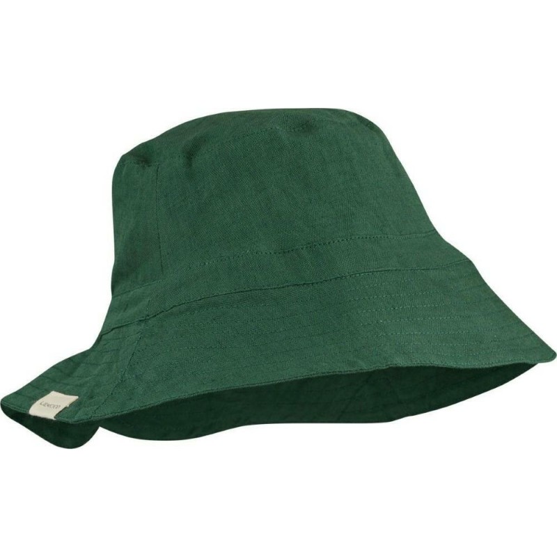 Liewood - Kapelusz lniano-bawełniany Bucket Hat Delta - Garden green