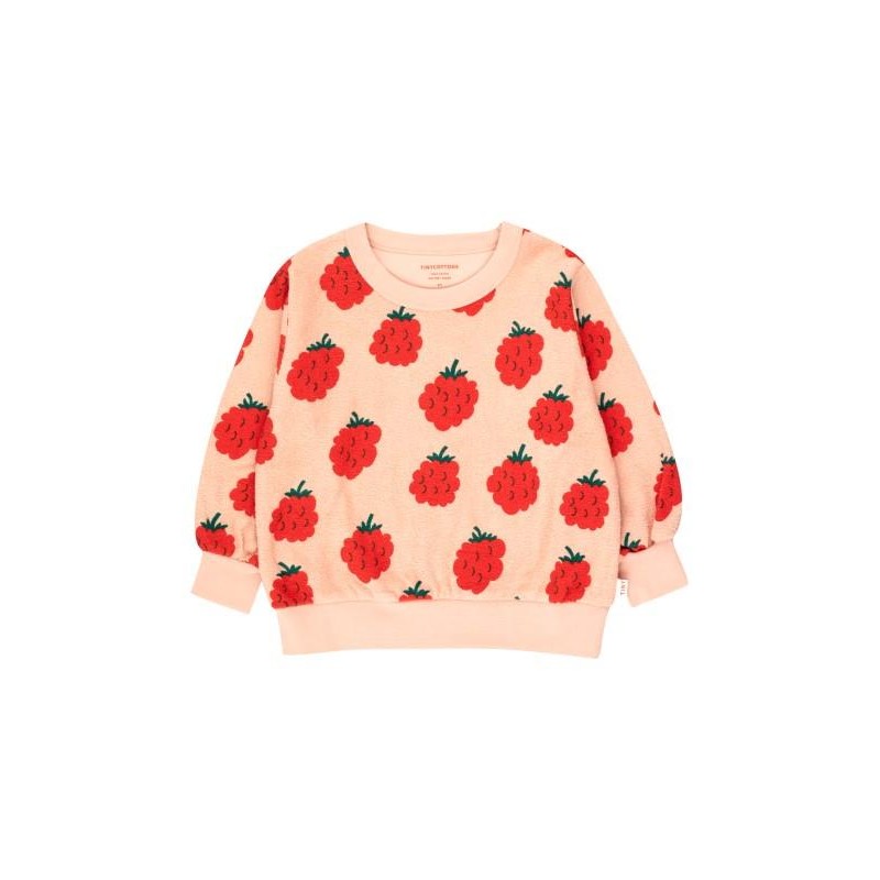 Tinycottons - Bluza dziecięca z tkaninyfrotte Raspberries - peach