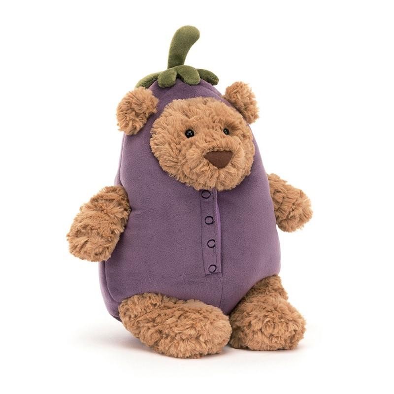 Jellycat - Przytulanka Miś Bartłomiej bakłażan 30cm