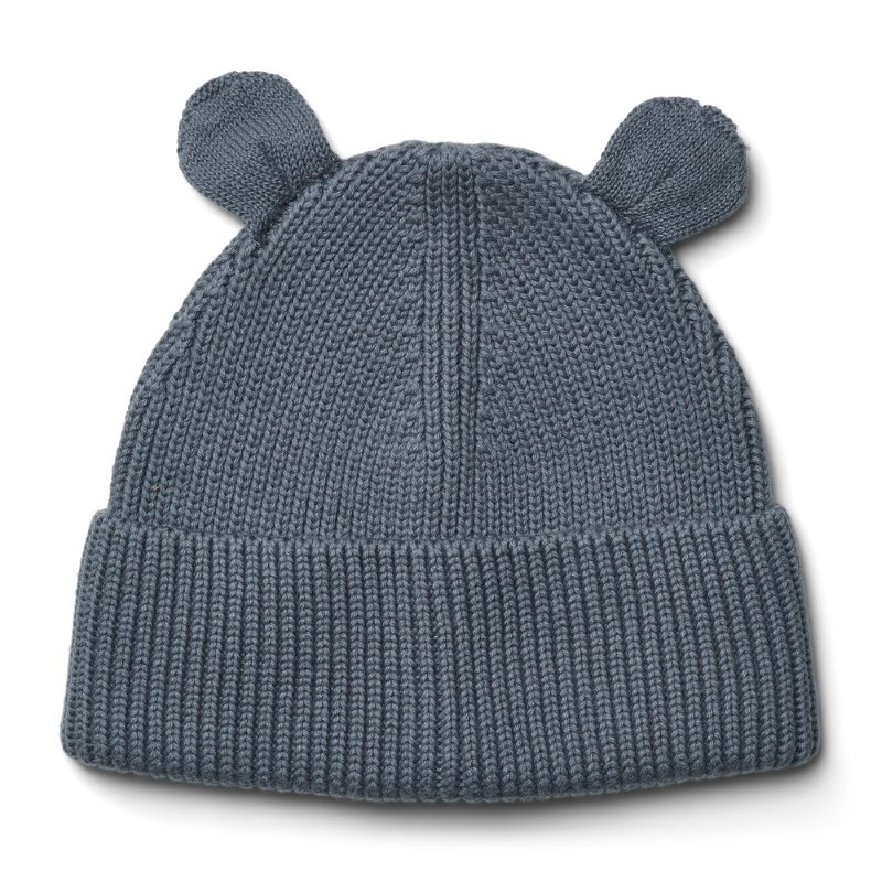 Liewood - Czapka bawełniana z uszkami Gina Beanie - Blue wave