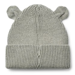 Liewood - Czapka bawełniana z uszkami Gina Beanie - Grey melange