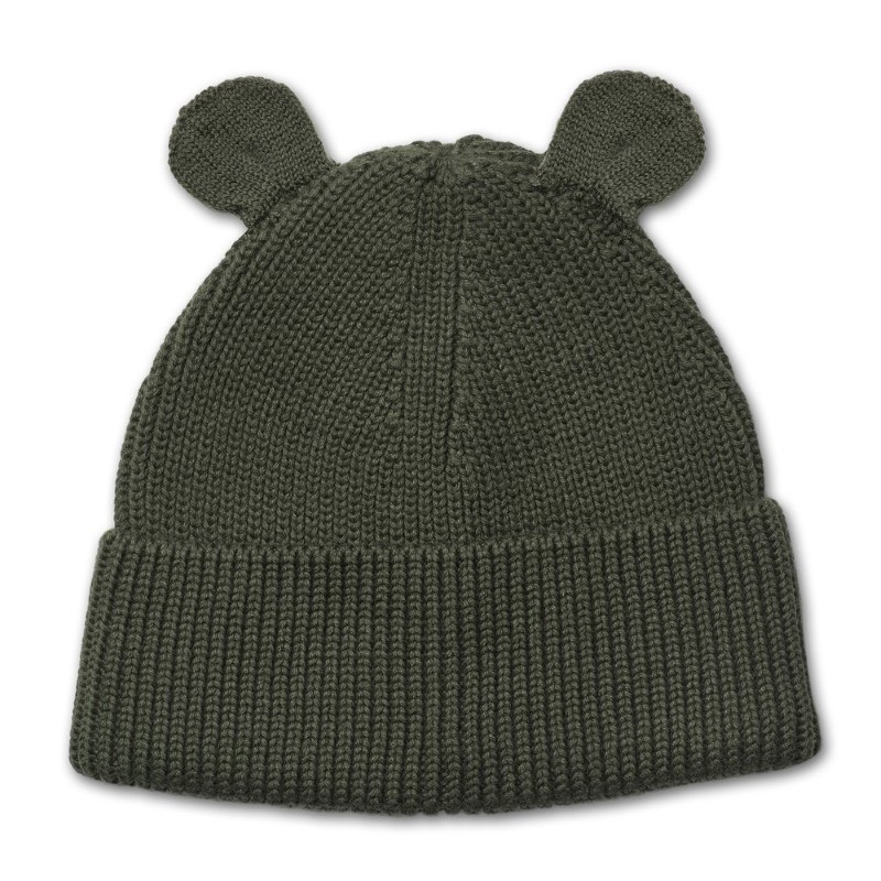 Liewood - Czapka bawełniana z uszkami Gina Beanie - Hunter green