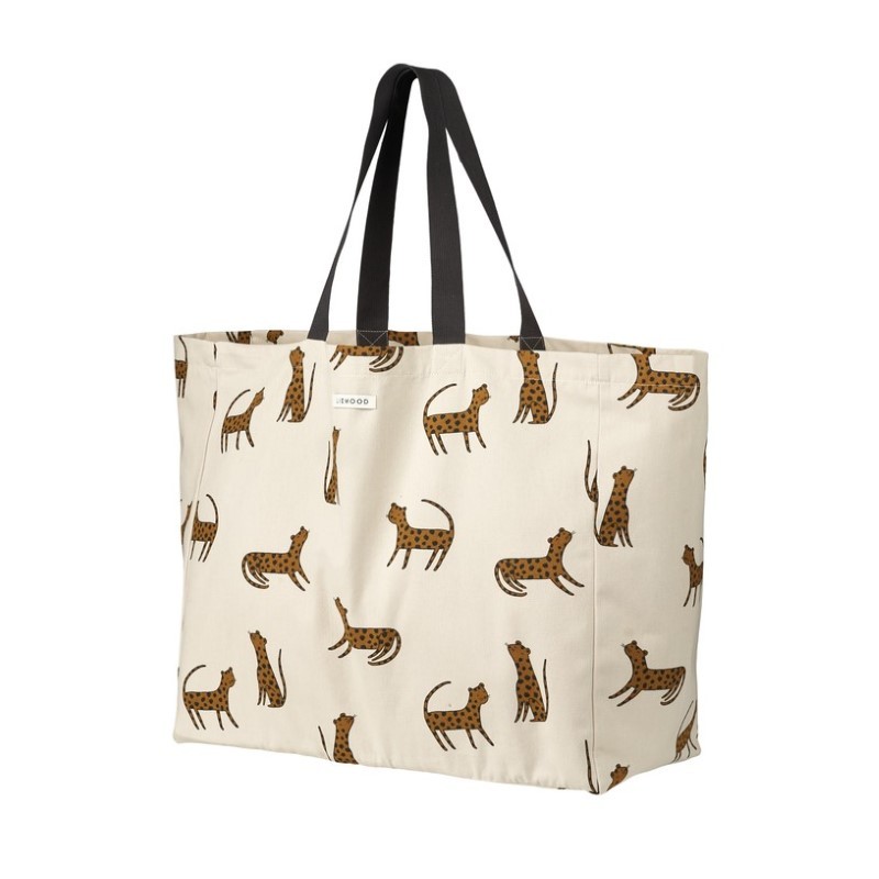 Liewood - Duża torba na ramię Tote Bag Maxi - Leopard/Sandy