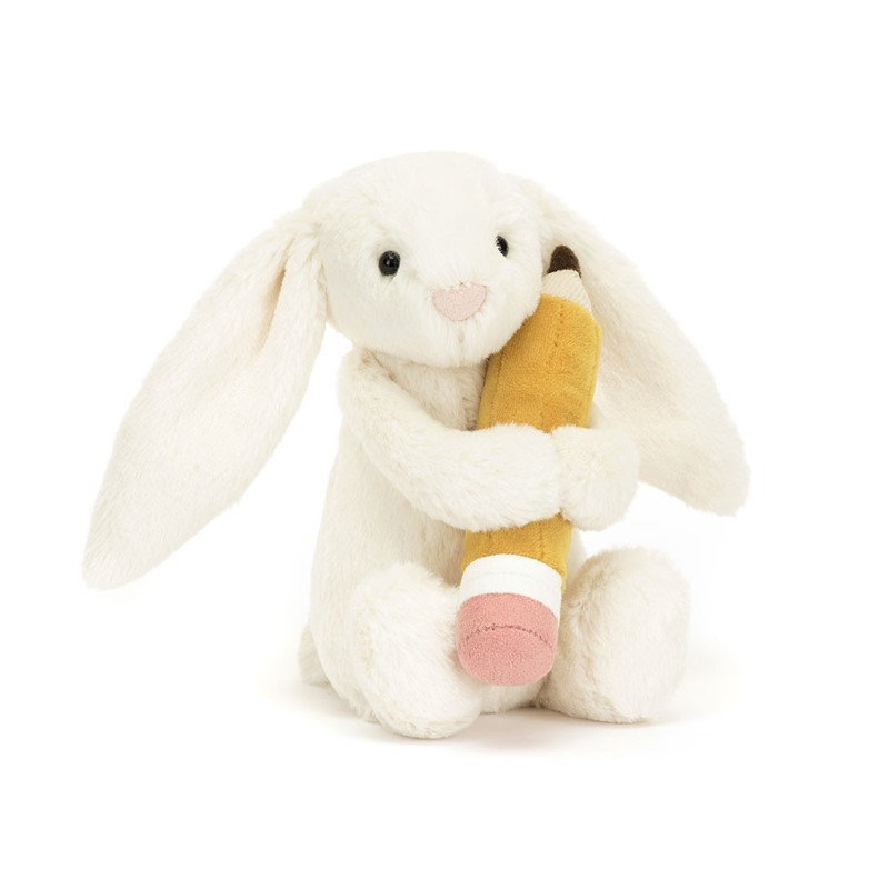 Jellycat - Przytulanka Wesoły króliczek z ołówkiem 18cm