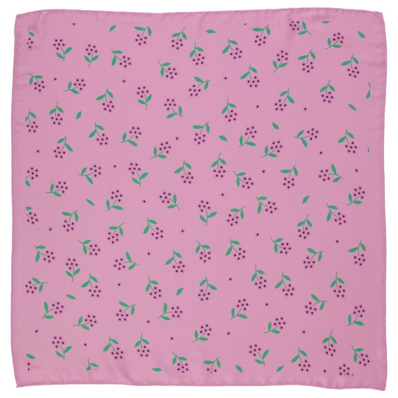 Piupiuchick - Bandana/chustka - pink w/ flowers allover