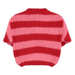 Piupiuchick - Dzianinowy sweter w paski - red & pink stripes