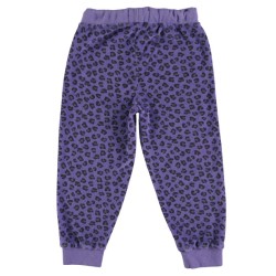 Piupiuchick - Spodnie joggery z tkaniny frotte - purple w/ animal print