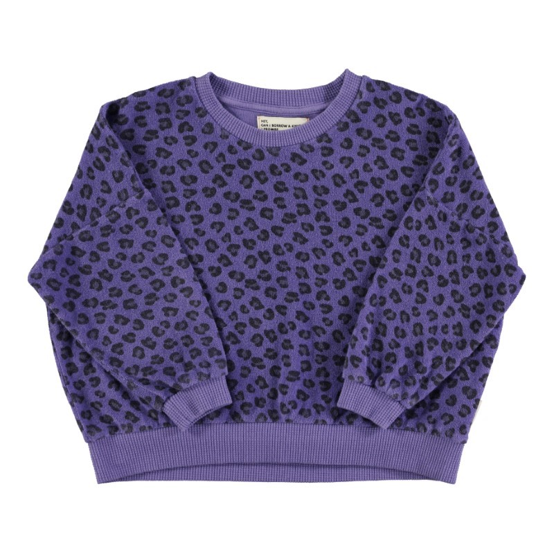 Piupiuchick - Bluza z tkaniny frotte - purple w/ animal print