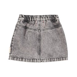 Piupiuchick - Denimowa spódniczka mini z kieszeniami - washed black denim