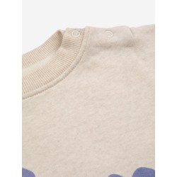 Bobo Choses - Bawełniana bluza z nadrukiem Baby Pansy Flower sweatshirt - beige