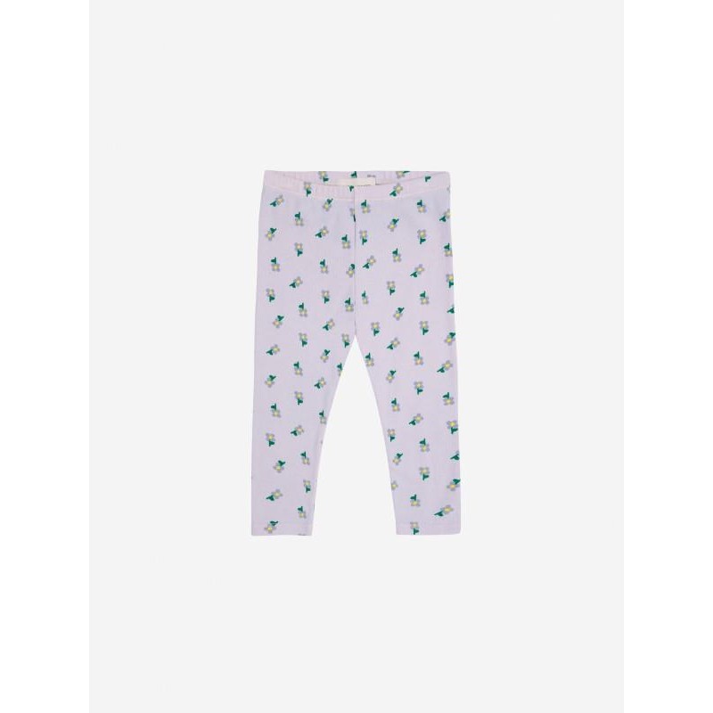 Bobo Choses - Legginsy Baby Pansy Flower all over leggings  - lavender