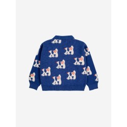 Bobo Choses - Dzianinowy kardigan z guzikami Baby Fairy Dog - navy blue