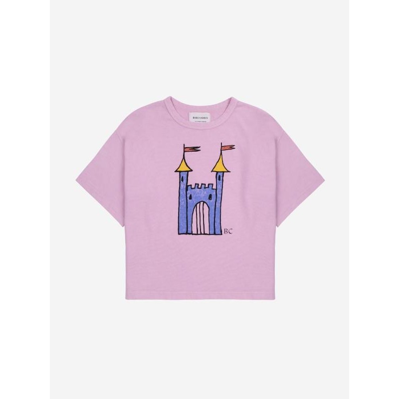 Bobo Choses - Bawełniany t-shirt z nadrukiem Kids Faraway Castle - pink