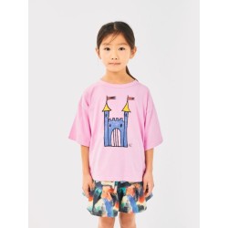 Bobo Choses - Bawełniany t-shirt z nadrukiem Kids Faraway Castle - pink