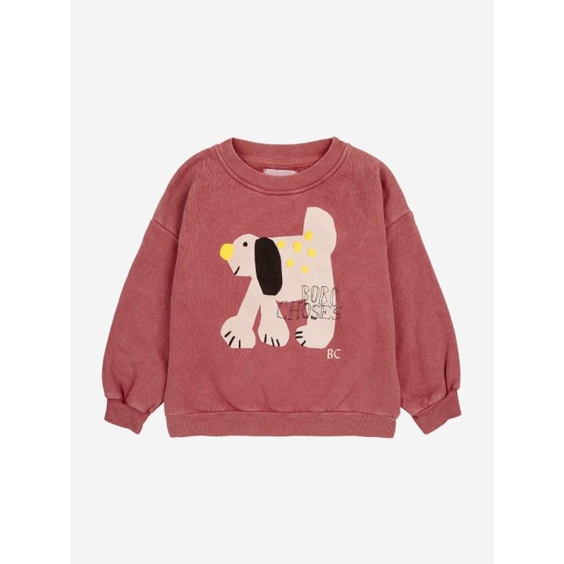 Bobo Choses - Bawełniana bluza z nadrukiem Kids Fairy Dog sweatshirt - dark brown