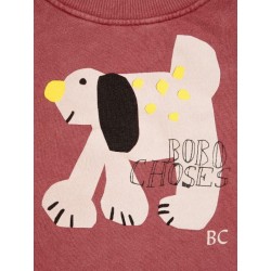 Bobo Choses - Bawełniana bluza z nadrukiem Kids Fairy Dog sweatshirt - dark brown