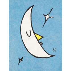 Bobo Choses - Bawełniana bluza z nadrukiem Kids Beneath the Moon sweatshirt - light blue