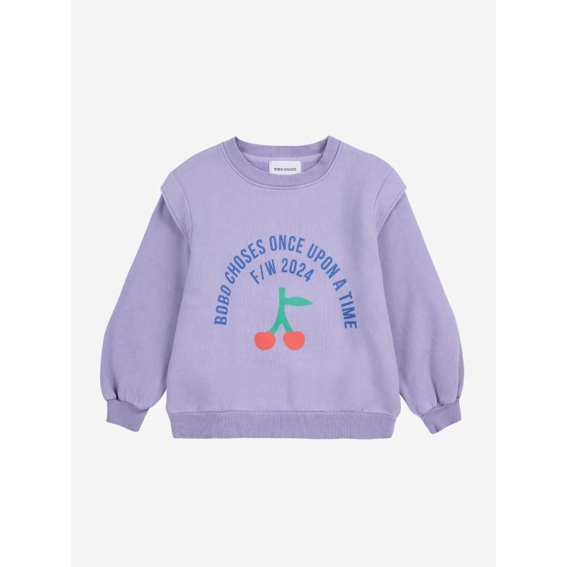 Bobo Choses - Bawełniana bluza z nadrukiem Kids Bobo Circle sweatshirt - lavender