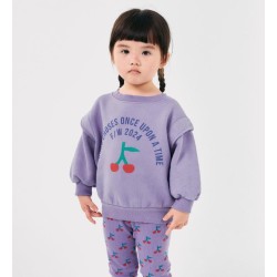 Bobo Choses - Bawełniana bluza z nadrukiem Kids Bobo Circle sweatshirt - lavender