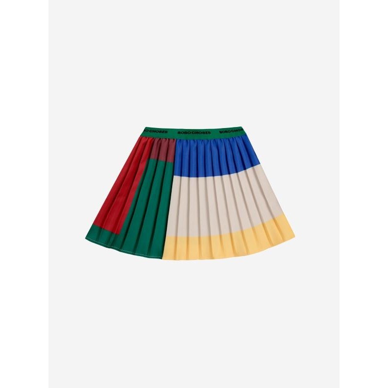 Bobo Choses - Plisowana spódnica mini Kids Color Block skirt - multicolor