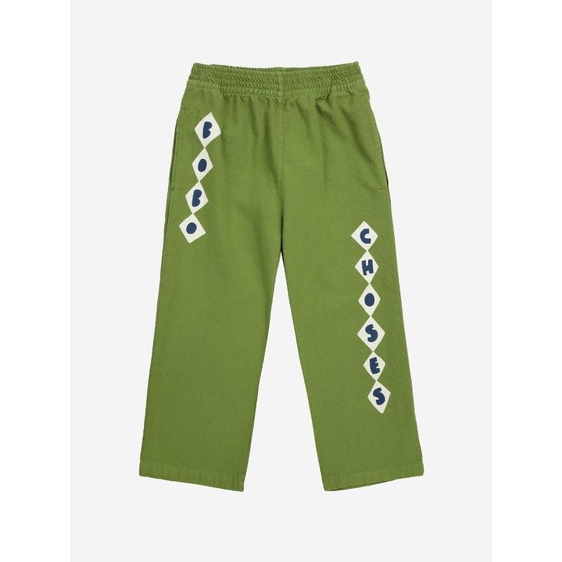 Bobo Choses - Spodnie materiałowe Kids Bobo Choses Diamonds straight pants - olive