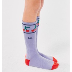 Bobo Choses - Skarpety Kids Bobo Cherry long socks - lavender