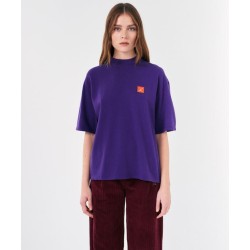 Bobo Choses - Bawełniany t-shirt z półgolfem Abstract Cat Smile Adult - violet