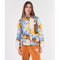 Bobo Choses - Kurtka pikowana Abstract Team Time printed Adult - multicolor