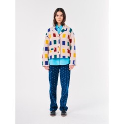 Bobo Choses - Kurtka żakardowa Color game print Adult - offwhite