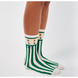 Bobo Choses - Skarpety Adult Pixel Flower long socks - offwhite