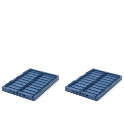 Liewood - Składana skrzynka do przechowywania Weston Storage Box M 2-pak - Indigo blue