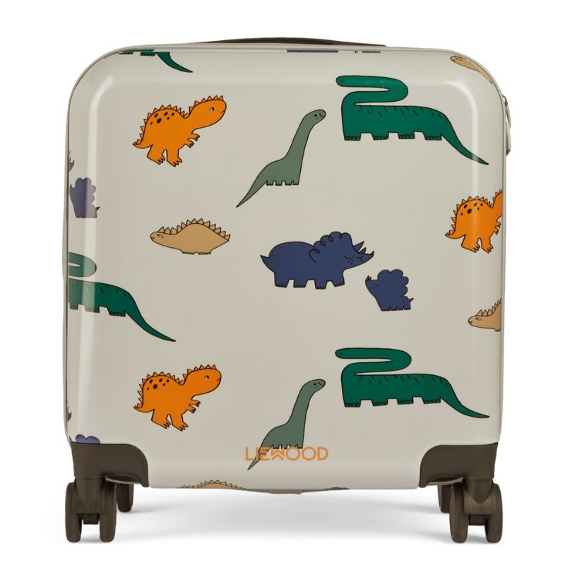 Liewood - Mała walizka kabinowa dla dzieci Hollie Hardcase Suitcase - Dinosaurs/Mist