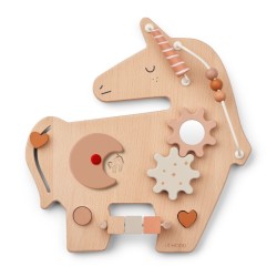 Liewood - Drewniana tablica manipulacyjna Carola Unicorn Play Board - Pale tuscany multi mix