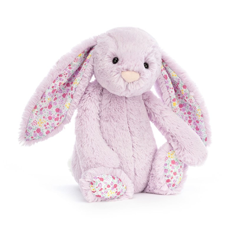 Jellycat - Przytulanka Blossom Królik z uszami w kwiatki 31cm - fioletowy