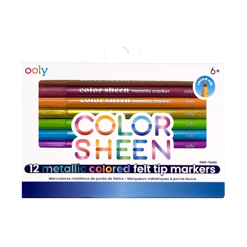 Ooly - Flamastry metaliczne Color Sheen - 12szt.