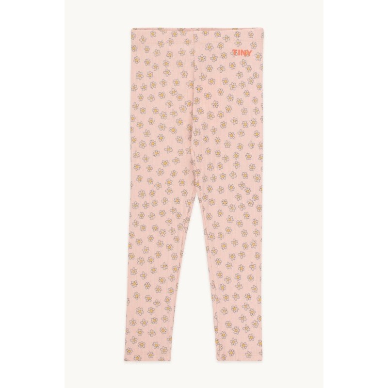 Tinycottons - Bawełniane legginsy dziecięce DAISIES - wild rose