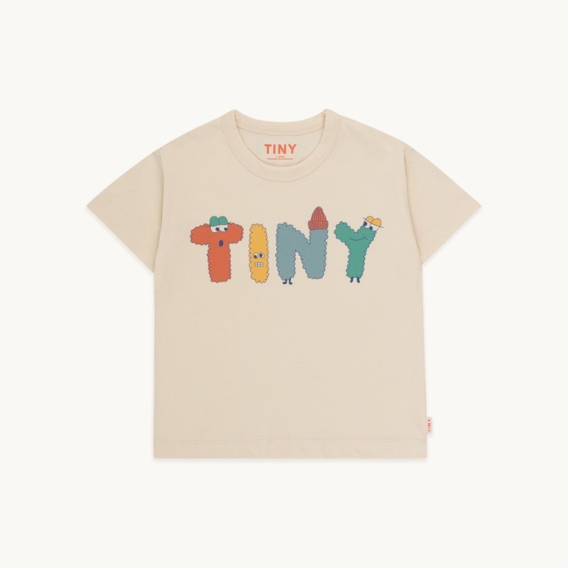 Tinycottons - Dziecięcy t-shirt z nadrukiem TINY PERFORMANCE - vanilla