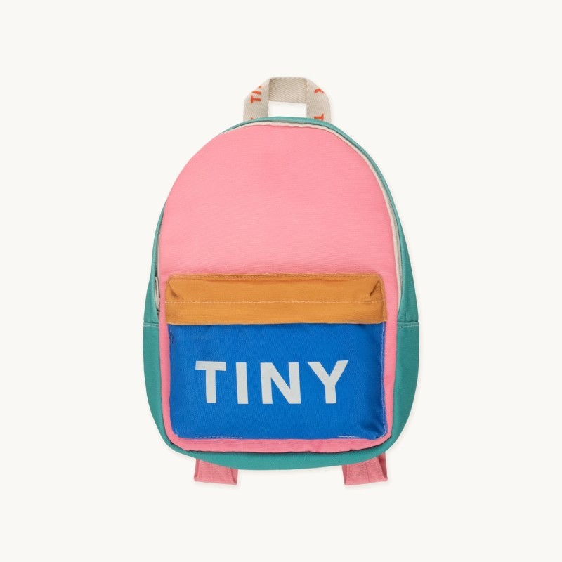 Tinycottons - Plecak dziecięcy COLOR BLOCK BACKPACK - pink/mustard