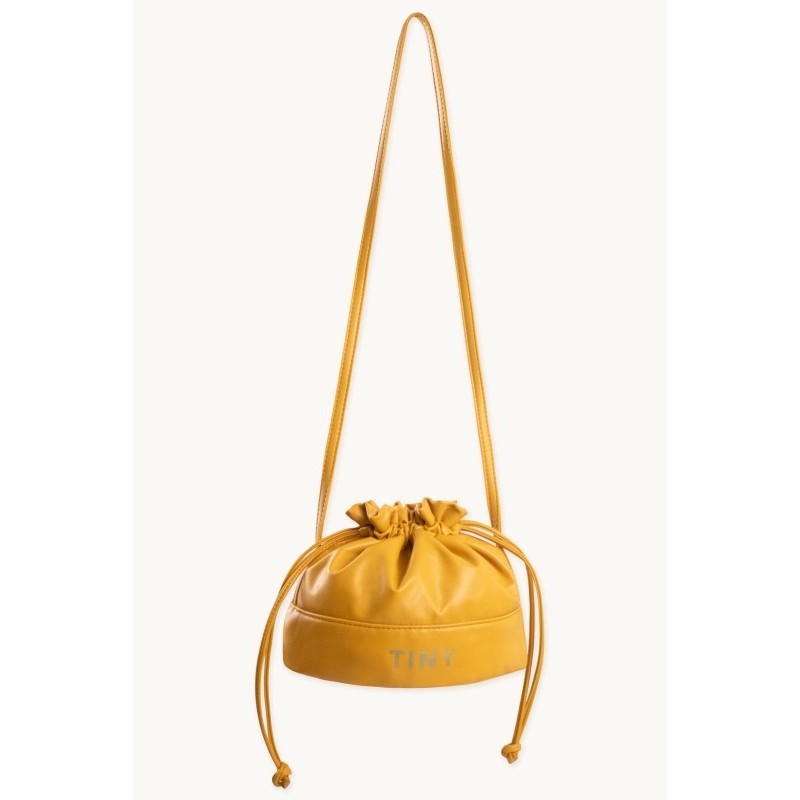 Tinycottons - Torebka na długim pasku SOLID BUCKET BAG - deep yellow