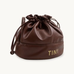 Tinycottons - Torebka na długim pasku SOLID BUCKET BAG - chocolate