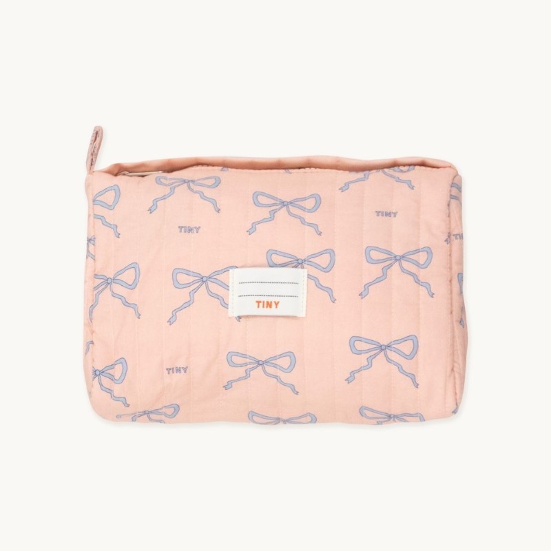 Tinycottons - Duża pikowana kosmetyczka BOWS BIG POUCH - wild rose